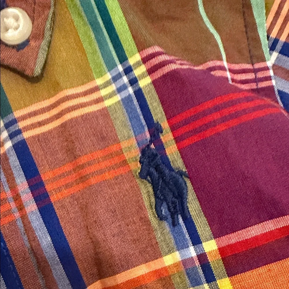Ralph Lauren Kids Colorful Plaid Button Down Shirt